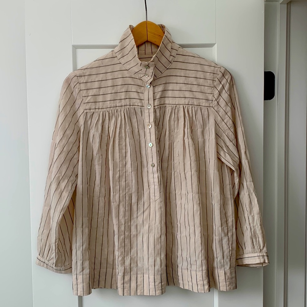 *SOLD* HORSES ATELIER High Collared Blouse